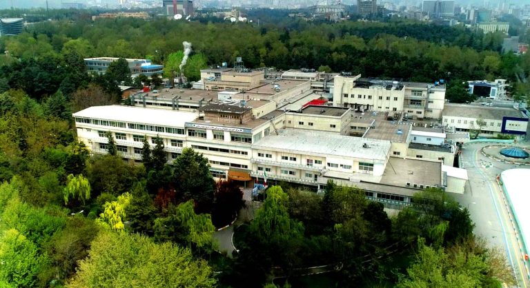 نمای هوایی مرکز قلب و عروق شهید رجایی تهران